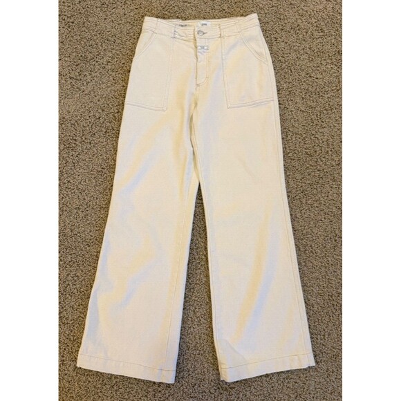 CLOSED Ivory Wide-leg Denim Jeans W28 Made in Italy